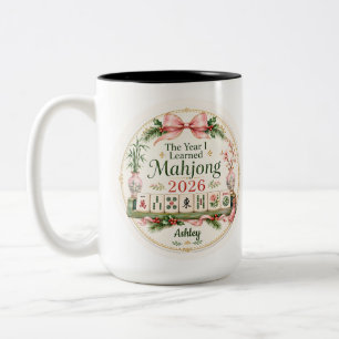 The Year I Learned Mahjong Gift for Her Two-Tone Coffee Mug