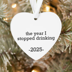 the year i stopped drinking ornament