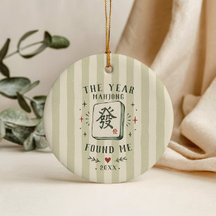 The Year Mahjong Found Me Christmas Ceramic Tree Decoration