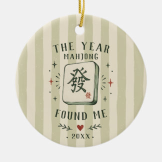 The Year Mahjong Found Me Christmas Ceramic Tree Decoration