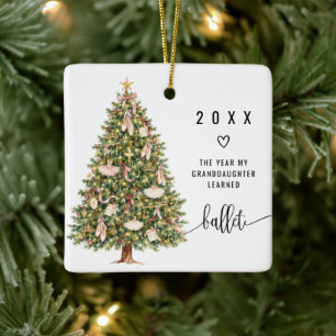 The Year My Granddaughter Learned Ballet Keepsake Ceramic Ornament