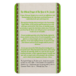 The Year of St. Joseph (M 036) - Prayer 1 Magnet