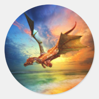 The Year of the Dragon Classic Round Sticker