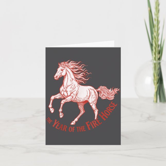 The Year Of The Fire Horse 2026 Celebration  Card (Front)
