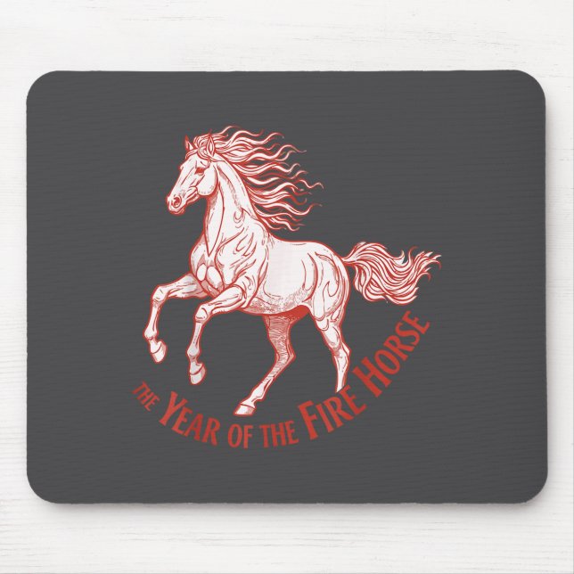 The Year Of The Fire Horse 2026 Celebration  Mouse Mat (Front)