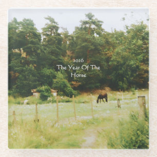 The Year Of The Horse, 2026, Glass Coaster