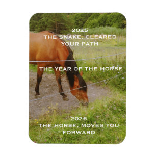The year of the Horse, 2026 qoute  Magnet
