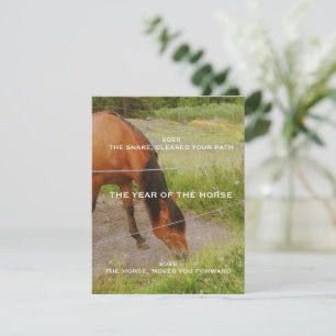 The year of the Horse, 2026 qoute  RSVP Card
