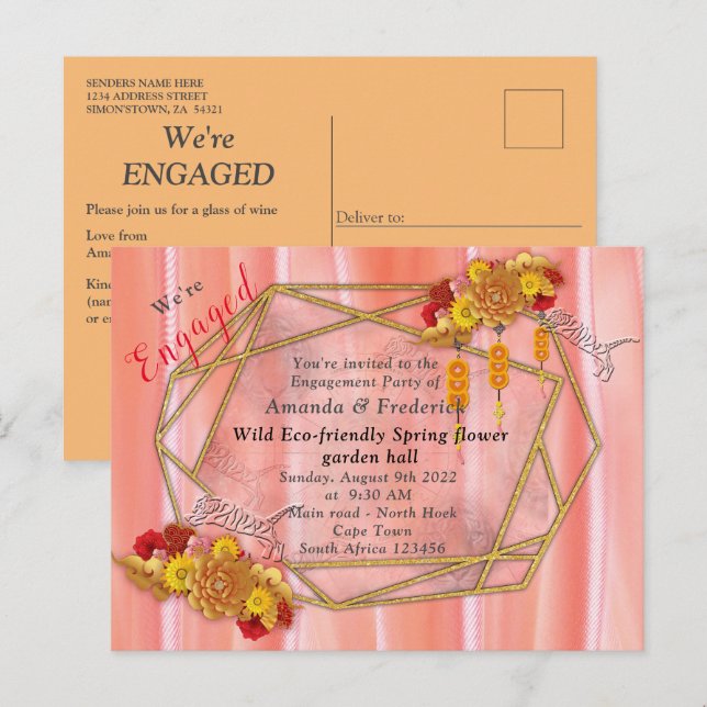The Year of the Tiger Invitation Postcard (Front/Back)
