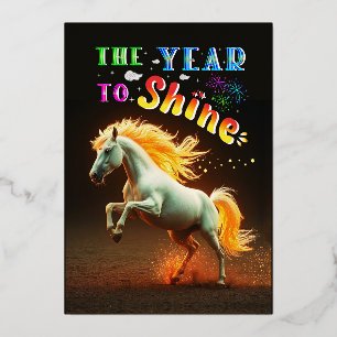 The Year To Shine Foil Holiday Card
