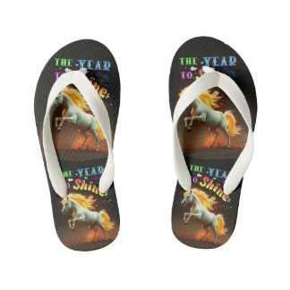 The Year To Shine Kid's Flip Flops