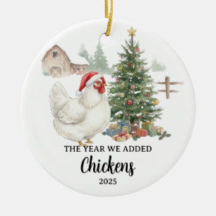 The Year We Added Chickens Custom Raising Chickens Ceramic Tree Decoration