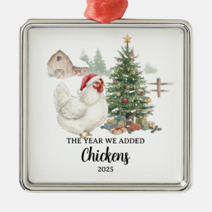 The Year We Added Chickens Custom Raising Chickens Metal Tree Decoration
