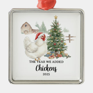 The Year We Added Chickens Custom Raising Chickens Metal Tree Decoration