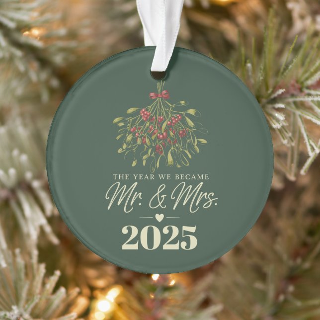 The Year We Became Mr & Mrs 2025 Personalised Ornament (Tree)