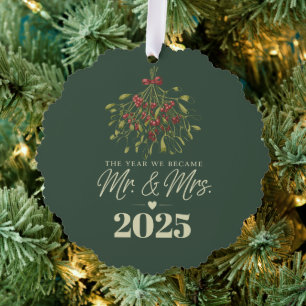 The Year We Became Mr & Mrs 2025 Personalised Tree Decoration Card