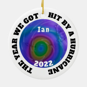 The year we got hit by a hurricane Ian 2022 Ceramic Tree Decoration