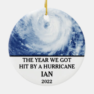 The year we got hit by a hurricane Ian 2022 Ceramic Tree Decoration