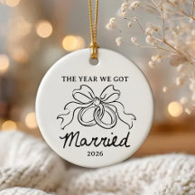 The Year We Got Married Christmas Ornament
