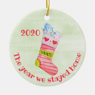 The Year we Stayed Home 2020 Covid Chritsmas Ceramic Tree Decoration