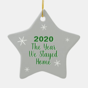 The Year We Stayed Home Christmas 2020 Ceramic Tree Decoration