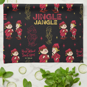 THE YEAR WITHOUT A SANTA CLAUS™   Elf Pattern Tea Towel