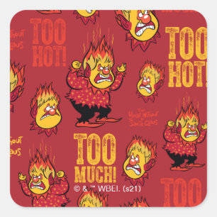 THE YEAR WITHOUT A SANTA CLAUS™ Heat Miser Pattern Square Sticker