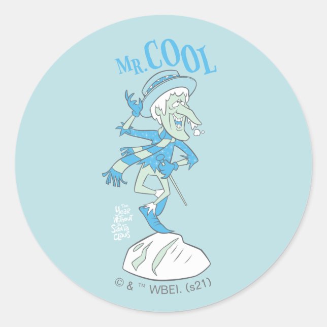 THE YEAR WITHOUT A SANTA CLAUS™ | Mr. Cool Classic Round Sticker (Front)