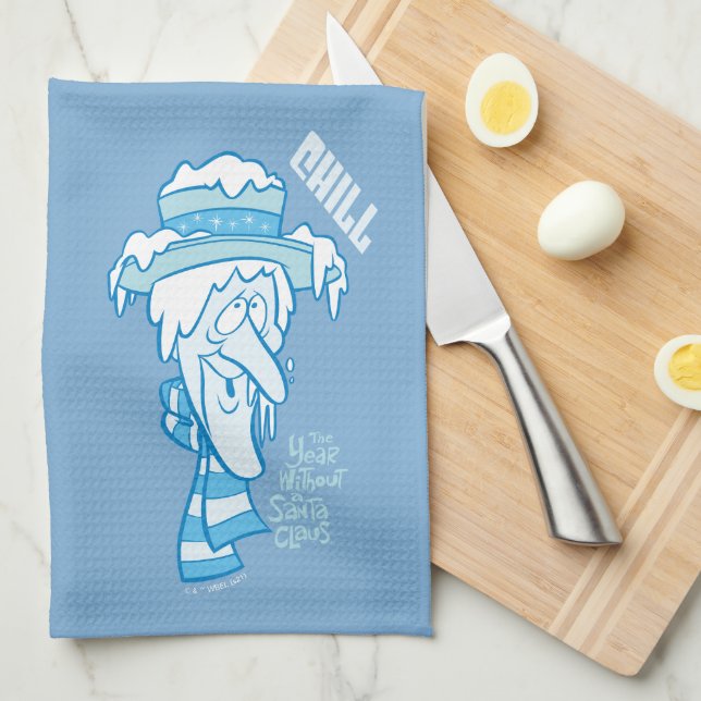 THE YEAR WITHOUT A SANTA CLAUS™ | Snow Miser Chill Tea Towel (Quarter Fold)