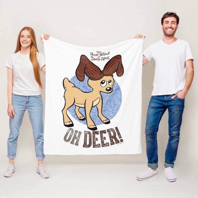 THE YEAR WITHOUT A SANTA CLAUS™ | Vixen "Oh Deer" Fleece Blanket (In Situ)