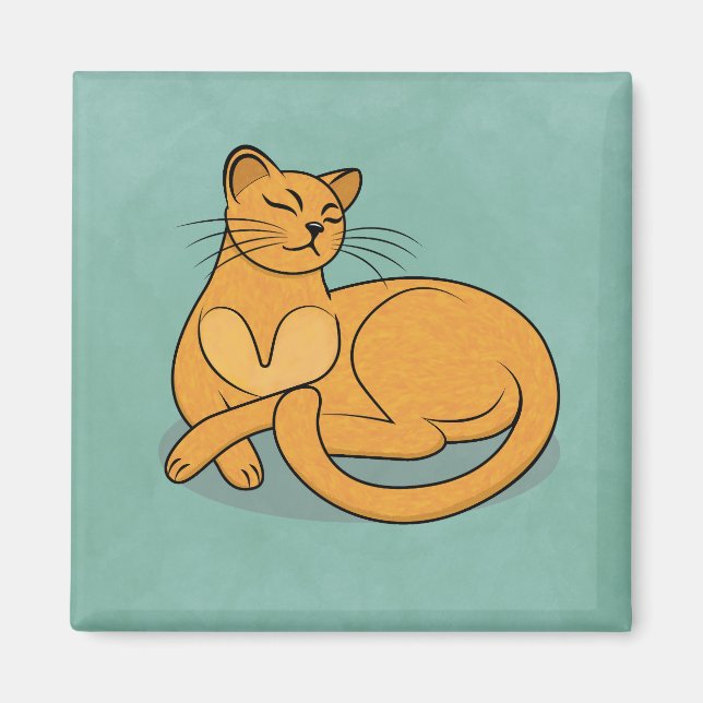 The Yellow Cat Magnet (Front)