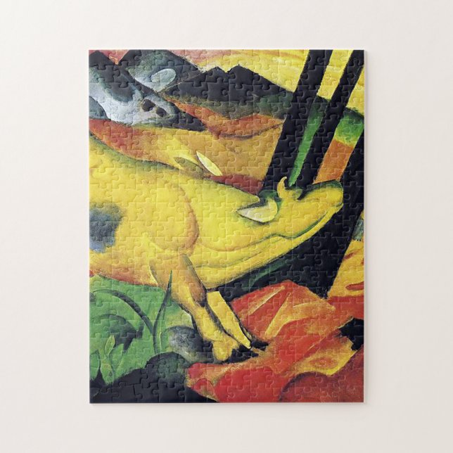 The yellow cow by Franz Marc Jigsaw Puzzle (Vertical)