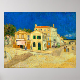 The yellow house (1888) Vincent Van Gogh landscape Poster