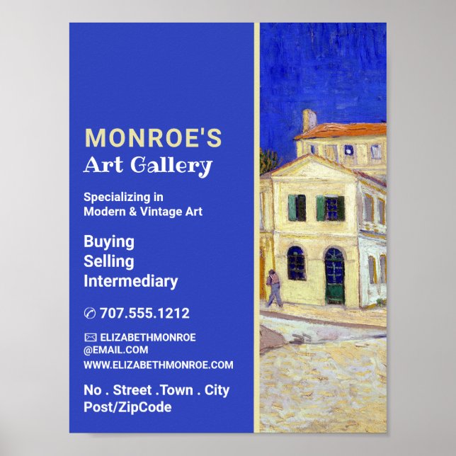 The Yellow House By Van Gogh, Art Dealer, Gallery Poster (Front)
