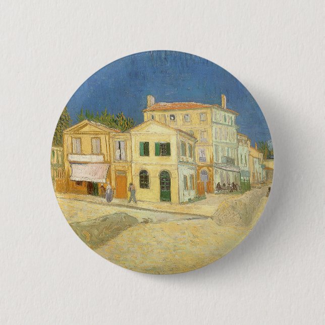 The Yellow House by Vincent van Gogh 6 Cm Round Badge (Front)
