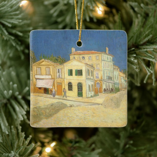 The Yellow House by Vincent van Gogh Ceramic Ornament (Tree)