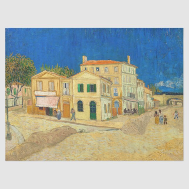 The Yellow House by Vincent Van Gogh Tissue Paper (Front)
