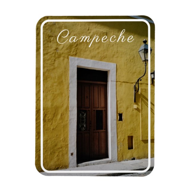 The Yellow House, Campeche, Mexico Magnet (Vertical)