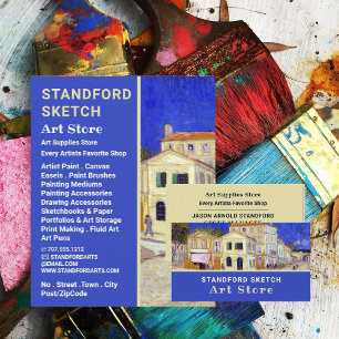 The Yellow House, Van Gogh, Art Supplies Store Business Card