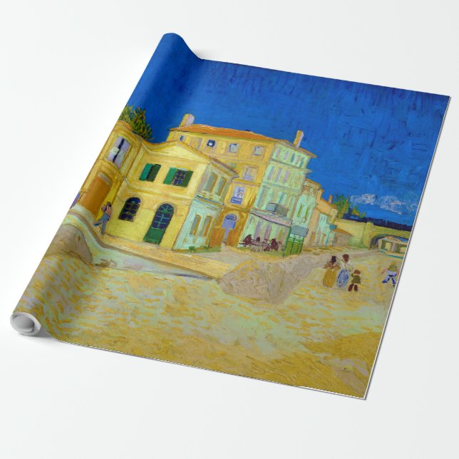 The Yellow House, Van Gogh Wrapping Paper (Unrolled)