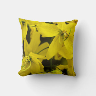 The yellow of laburnum flowers cushion