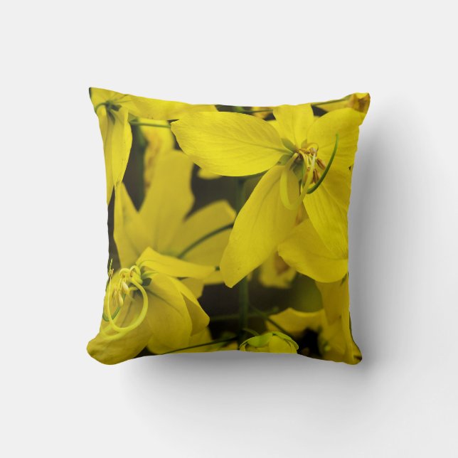 The yellow of laburnum flowers cushion (Front)