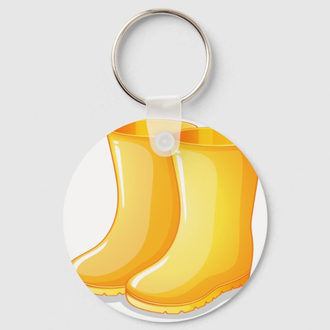 The yellow rubber boots key ring (Front)