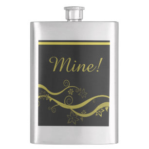 The Yellow Swirls and Flowers Flask