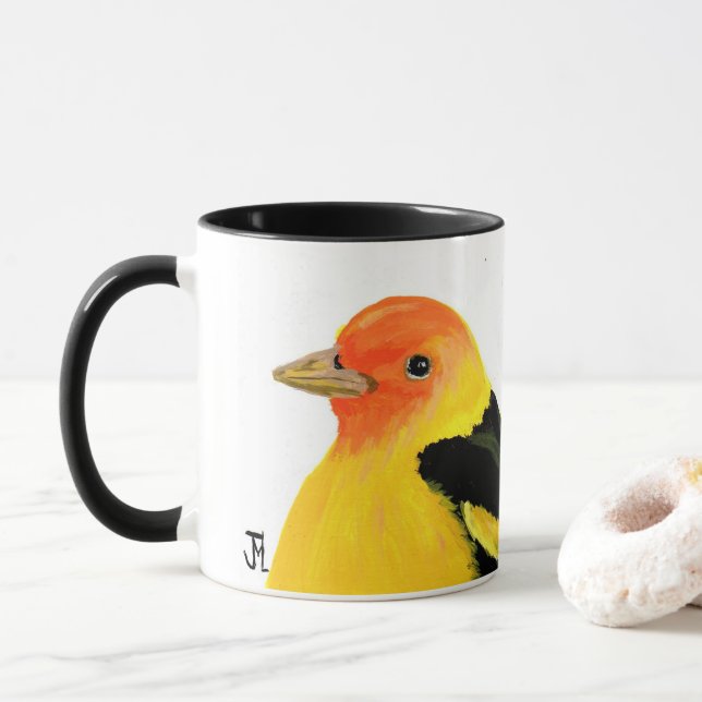 The Yellow Tanager Mug by JML (With Donut)