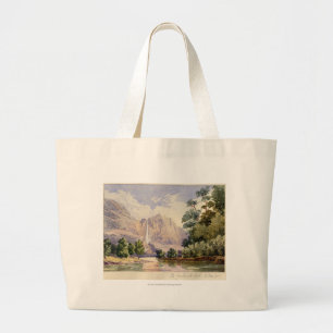 The Yo-Semite Fall. 2,634 ft. Large Tote Bag