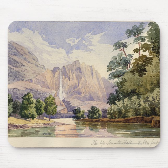 The Yo-Semite Fall. 2,634 ft. Mouse Mat (Front)