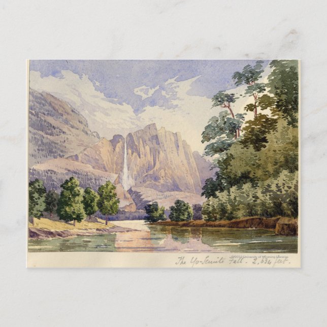 The Yo-Semite Fall. 2,634 ft. Postcard (Front)
