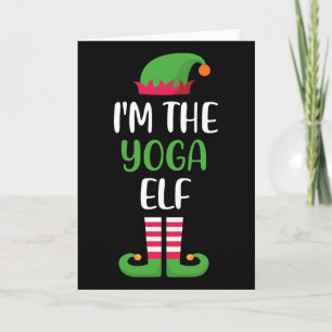 The Yoga Elf Family Matching Christmas Group Funny Card