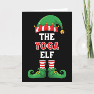 The Yoga Elf Shirt Funny Christmas For Yogi Namast Card